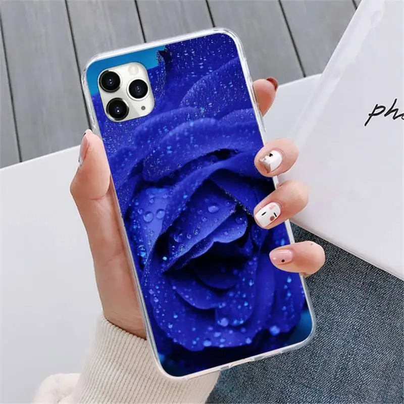 

Blue rose Phone Case For iphone 12 5 5s 5c se 6 6s 7 8 plus x xs xr 11 pro max mini