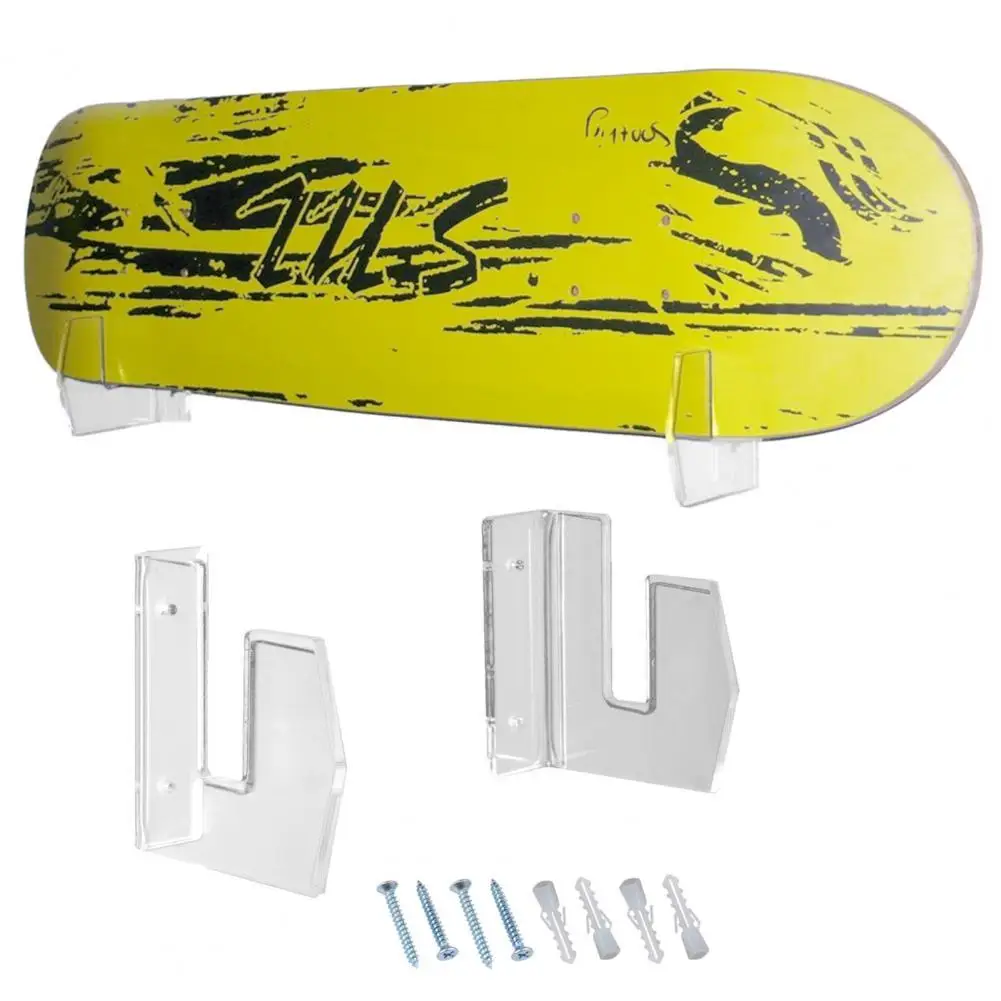 

2 шт., прозрачные стеллажи для скейтборда из акрилового волокна с большой мощностью