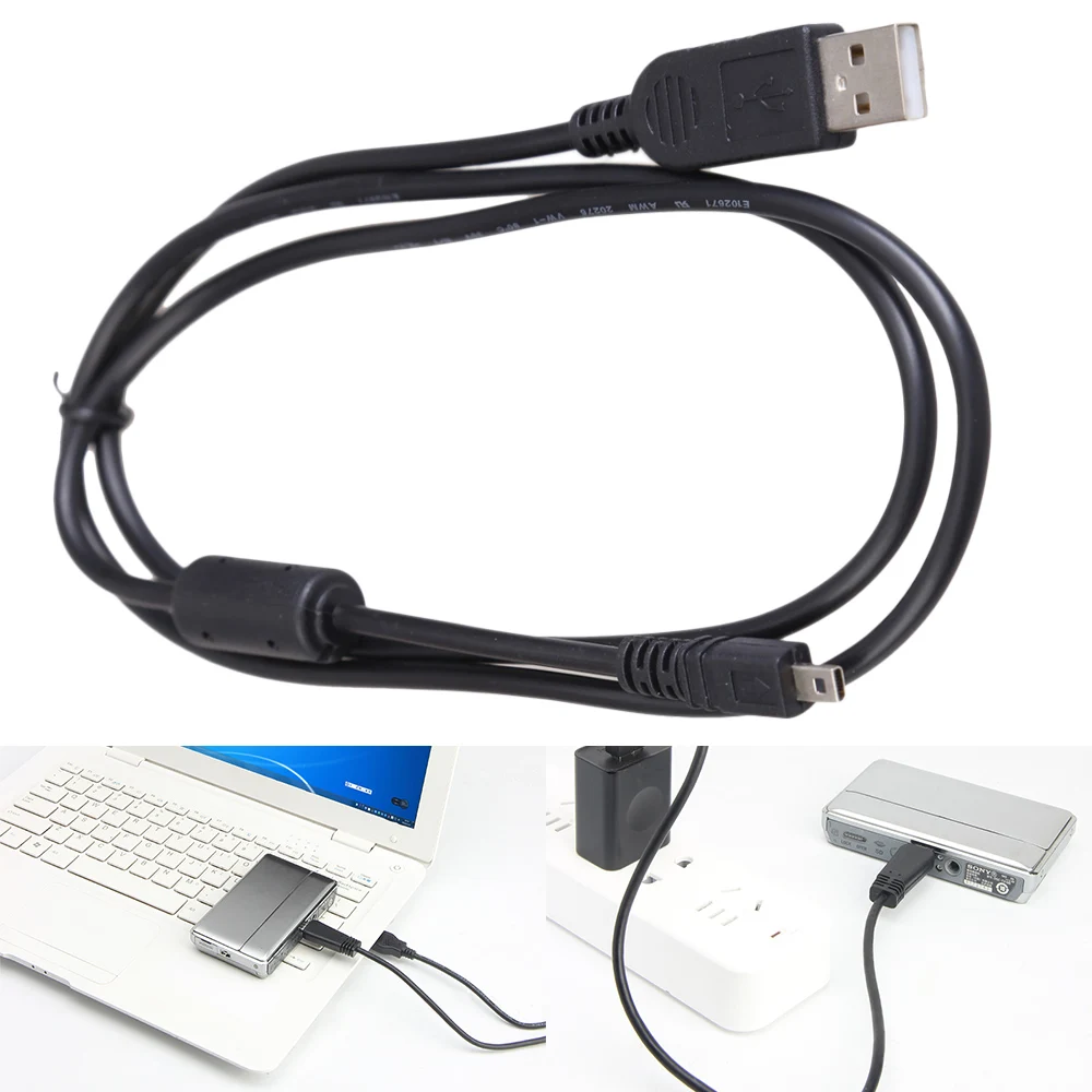 Кабель для передачи данных и камеры 1 5 м 8 Pin USB Nikon Olympus Pentax Sony Panasonic Sanyo Новое