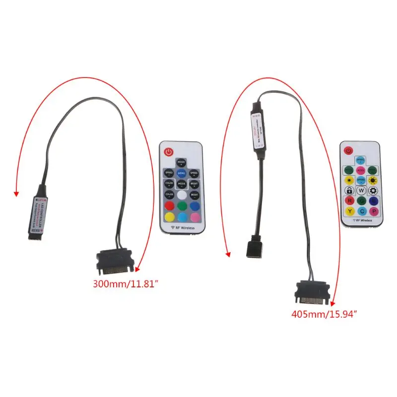 

RGB Controller RF Wireless Remote Control for Case LED Light 3Pin 5V/4Pin 12V
