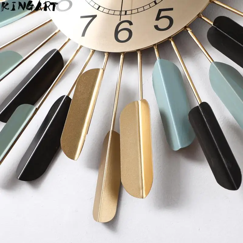 Настенные часы с современным дизайном большие 3D металлические современные