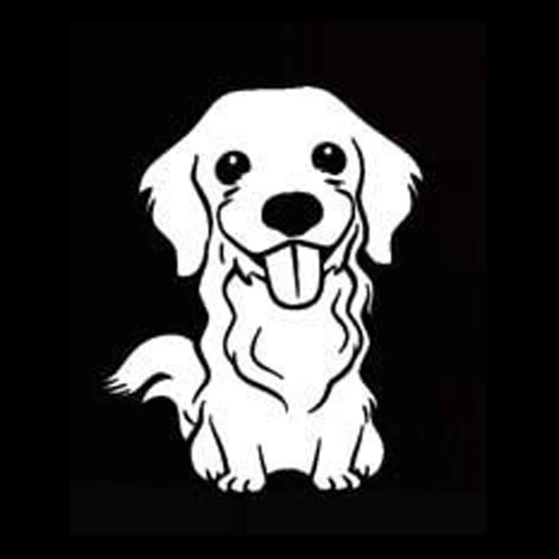 

12cm*15.1cm Golden Retriever Silhouette Dog Car-Styling Car Sticker Vinyl