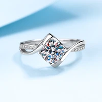 real moissanite rings heart channel setting diamond engagement ring promise bridal rings for women anniversary gift jewelry