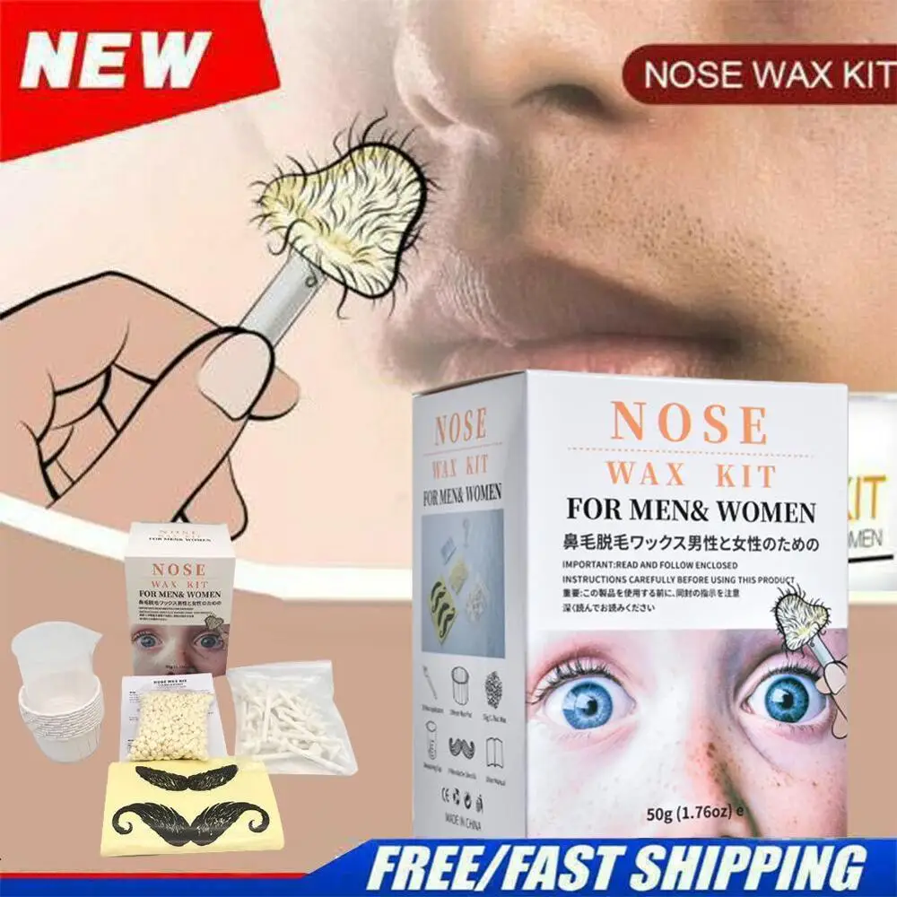 

Portable Hair Removal Nose Wax Kit Men Women Painless Beads for Nose Ear Wax Kit Nasal Waxing Nose Hair Removal Cosmetic Tool