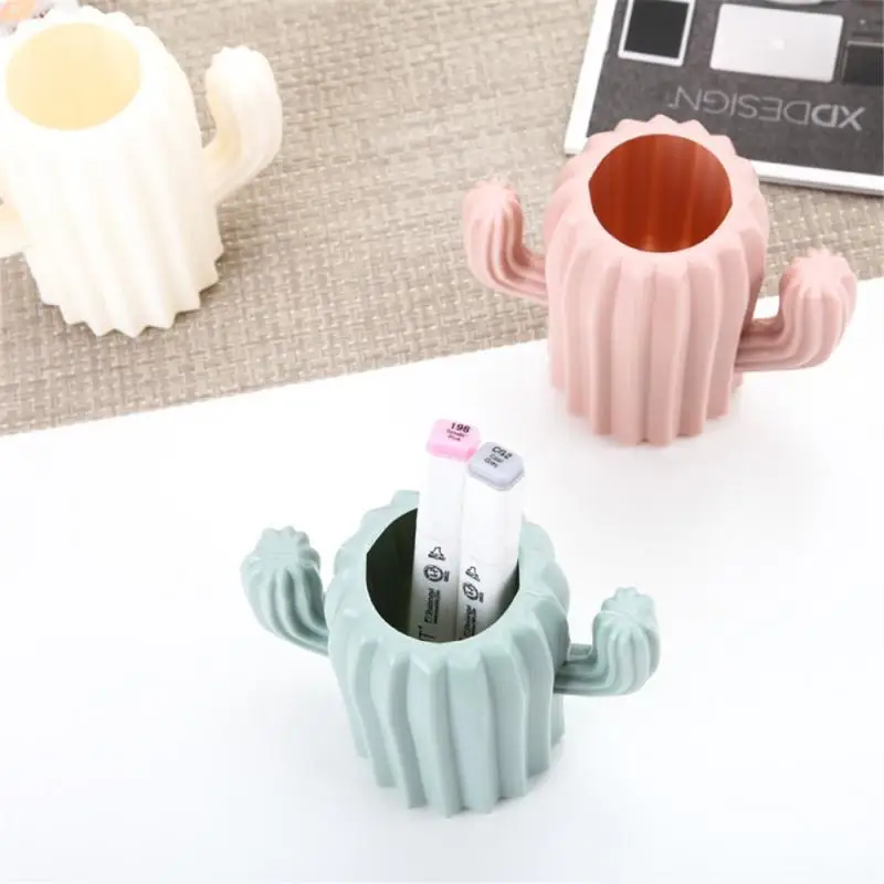 

Creat Cactus Pen Holder Desktop Organizer For School Stationery Storage Box Office Pencil Holder Organizer Case Desktop Decor
