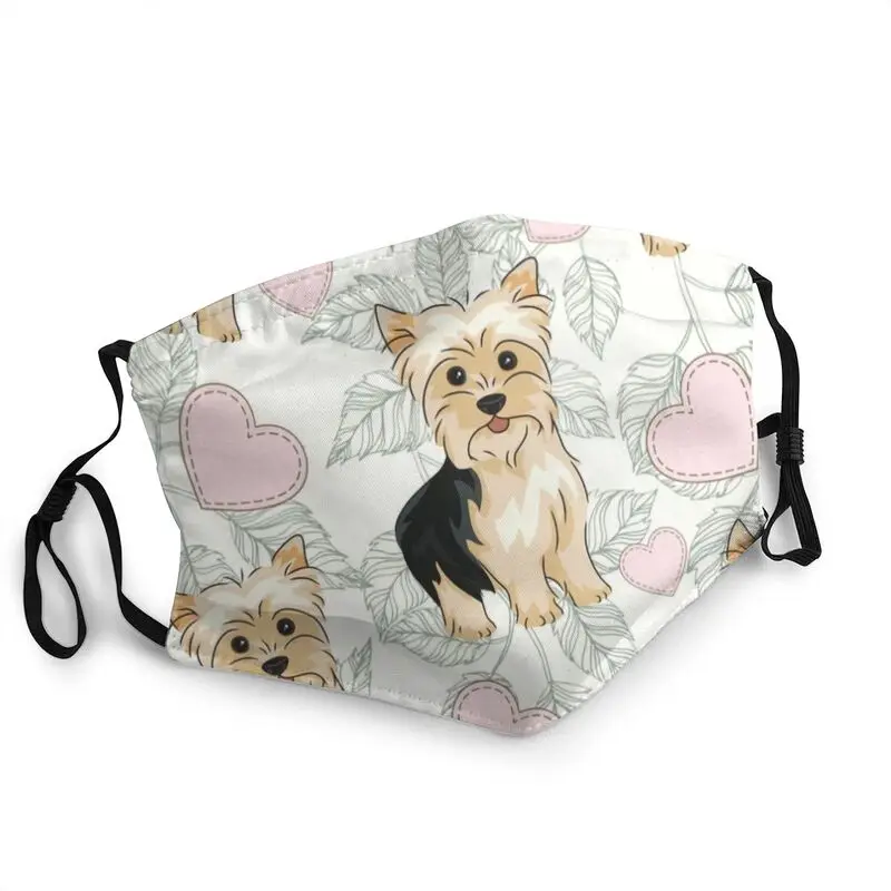 

Yorkshire Terrier Dog Mask Anti Dust Non-Disposable Yorkie Love Face Mask Protection Cover Men Women Respirator Mouth Muffle