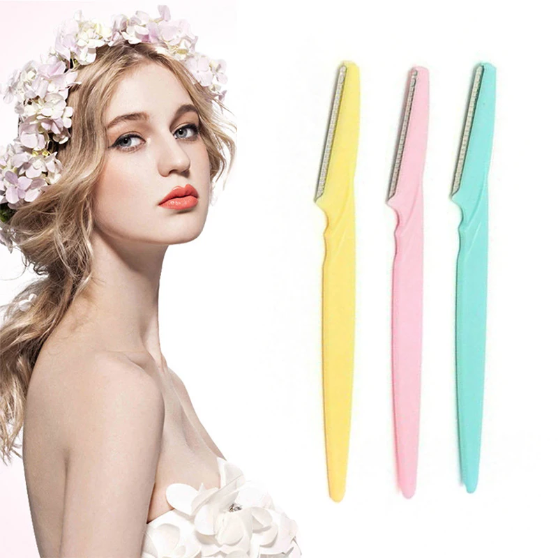 

Professional Eyebrow Shaping Razor Knife Shaper Blade Facial Hair Trimmer Remover Shaver Women Cosmetic Brow Knife Makeup Tool