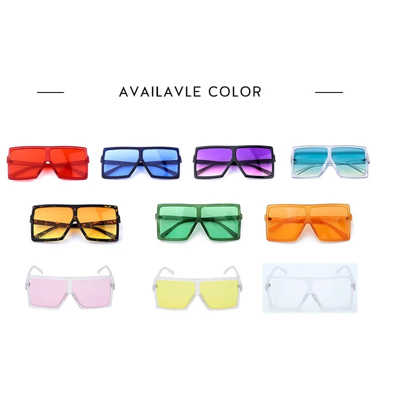 

square Women vintage Sunglasses oversized big frame lady shades Designer brand fashion eyewear oculos UV400
