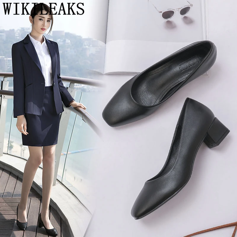 Ladies Office Shoes Black High Heels Elegant For Woman Low Formal Women Luxury Sapato Feminino Tacones | Обувь