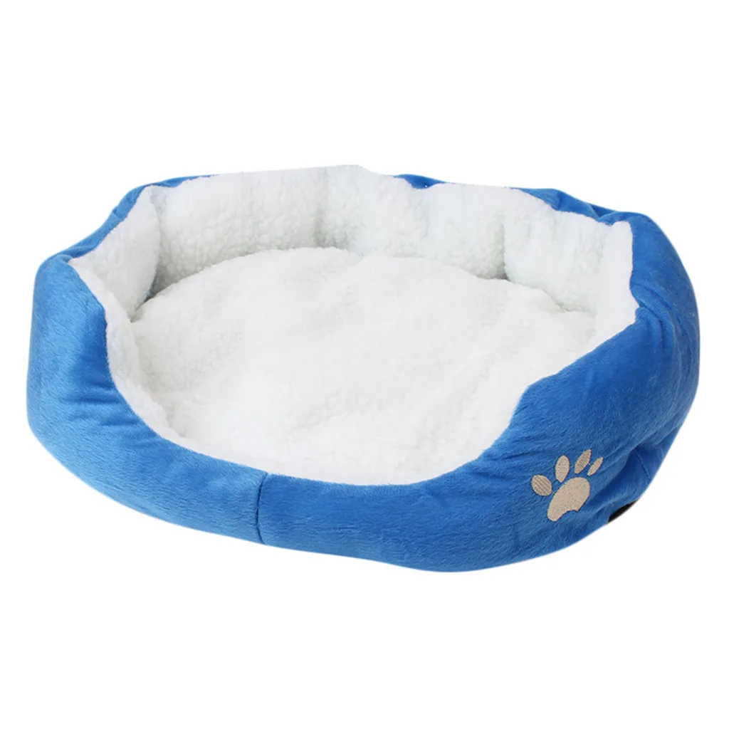 Pet Dog Puppy Cat Fleece Warm Bed House Plush Cozy Nest Mat Pad Sofa Cushion Sleeping For Winter 19Dec24 | Дом и сад