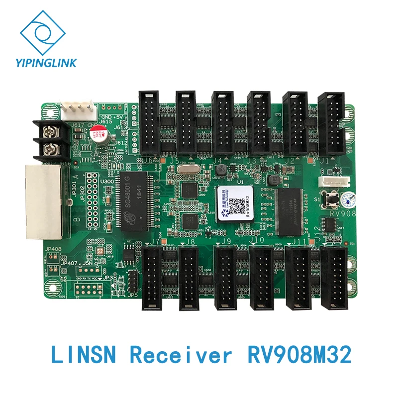 LINSN RV908 RV908M32 полноцветный светодиодный дисплей, контрольная карта, светодиодный Контролер для видеостены, работает с Linsn TS802D отправителем