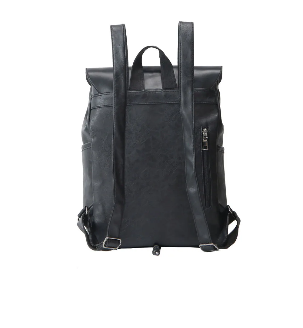 Мужской рюкзак в студенческом стиле сумка из искусственной кожи