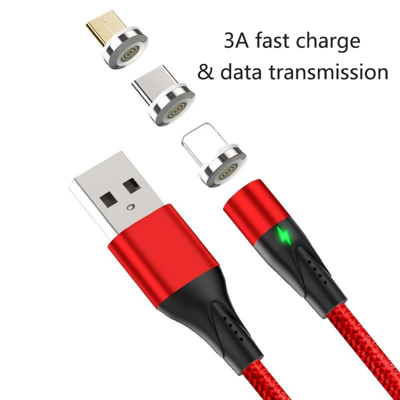 Магнитный кабель с нейлоновой оплеткой Micro USB для передачи данных Быстрый