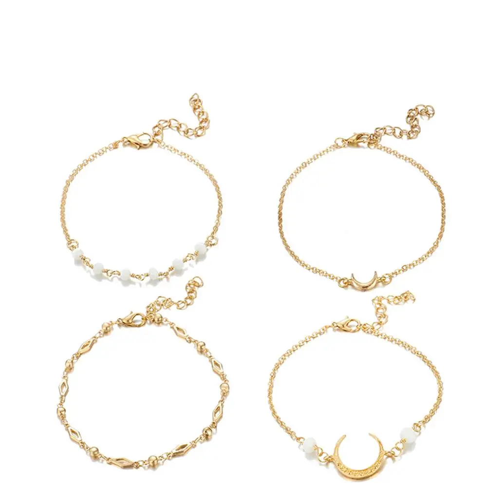 4 шт х браслет из нержавеющей стали с подвеской любовь регулируемый цепочка