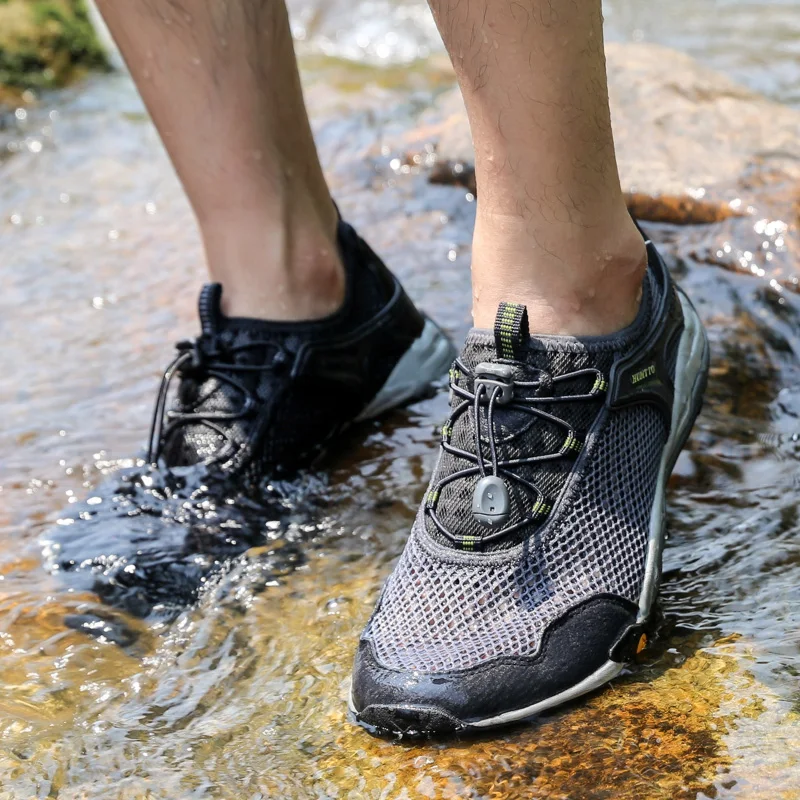 

HUMTTO летняя дышащая походная обувь новый бренд треккинговые кроссовки для мужчин уличные сандалии для скалолазания прогулок Мужская Водная...