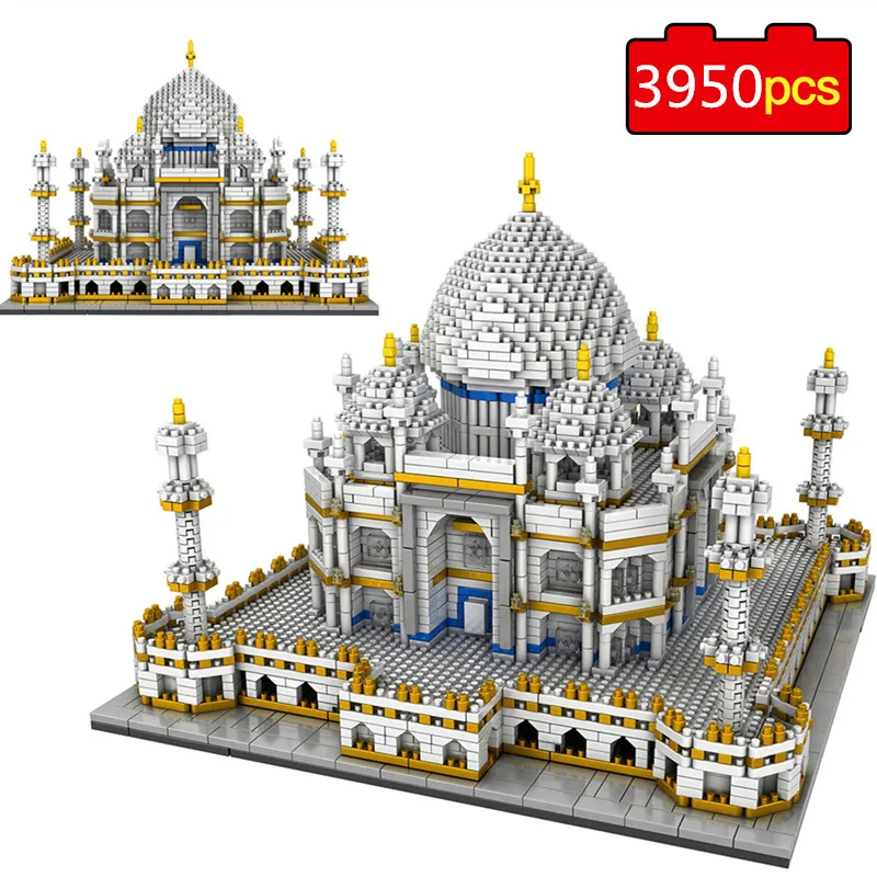 

3950PCS Blocks Set Architecture Landmarks Taj Mahal Palace Model Building Blocks Children Educational Toys 3D Bricks Xmas Gifts