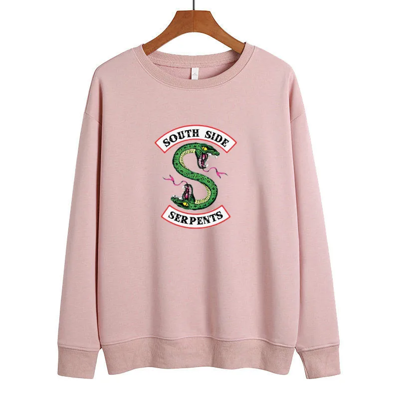 

Letter Printing Serpants Sweatshirt Women Terry Hoodies Full Sleeve Candy Colors Pullover Tops Teens Streetwear Clothing Ginger