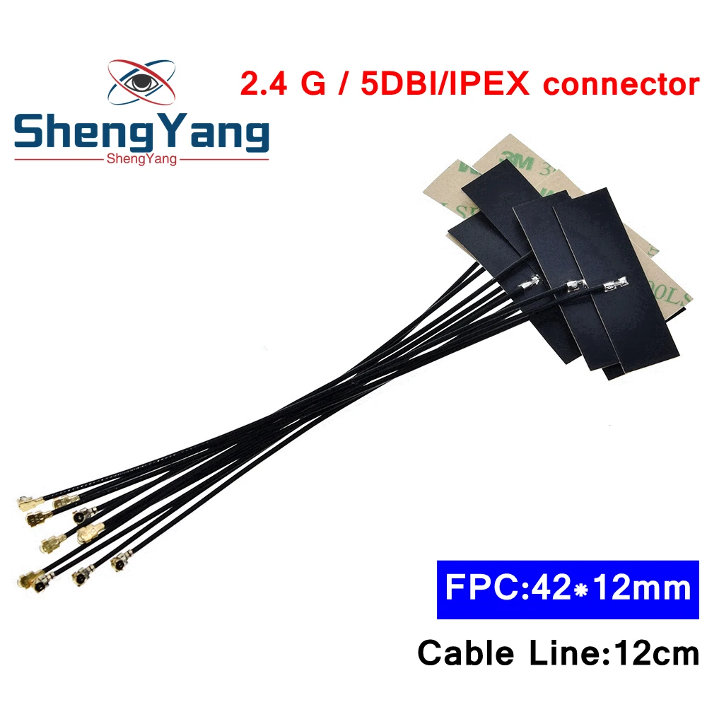 Внутренняя антенна FPC 5dBi IPX IPEX, 2,4 ГГц, Wi-Fi, разъем Omni, IEEE 802,11 b/g/n WLAN система, 10 шт.