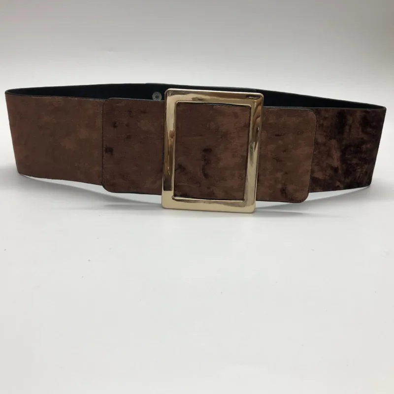 [EAM] 2020 новый стиль замшевый ремень с пряжкой на талии однотонный универсальный