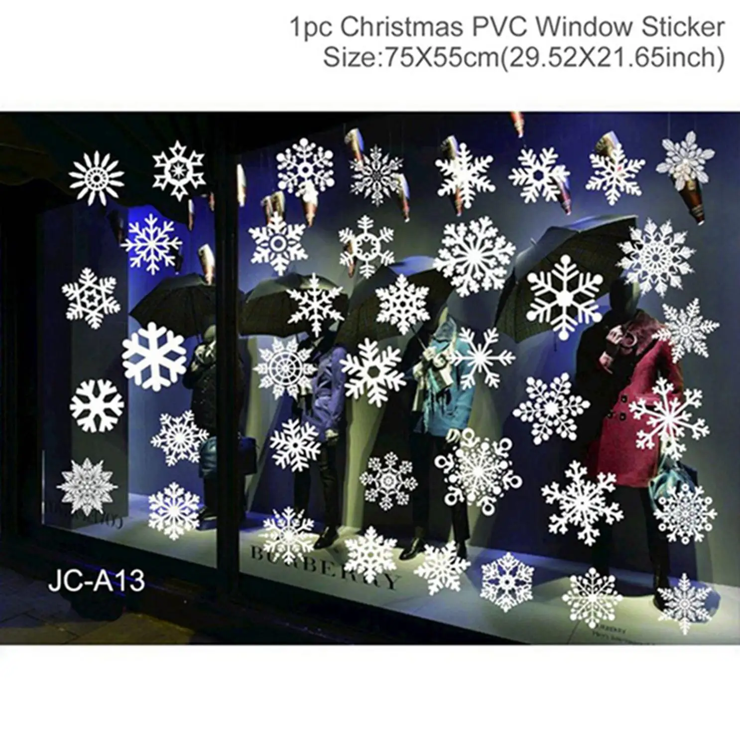 Window Sticker J Рождественская гирлянда, наклейки на окна, настенные рождественские украшения для дома, Рождественский Декор, Санта Клаус, счастливый год - Цвет: Window Sticker J