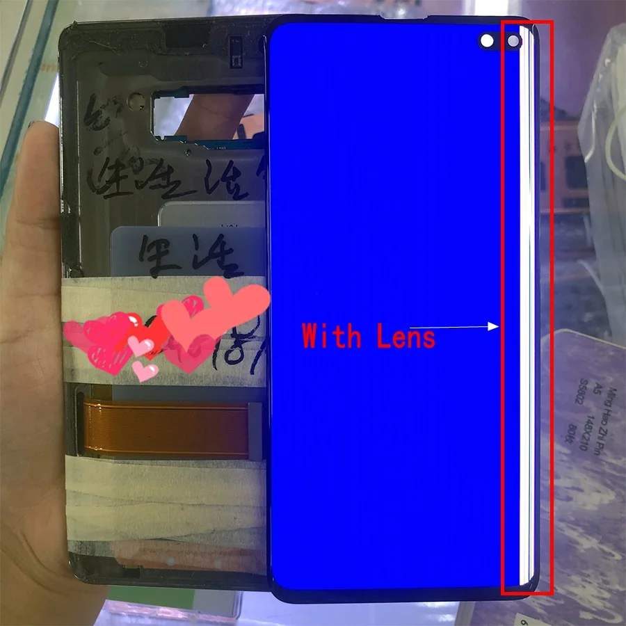 Для samsung Note 10 ЖК дисплей сенсорный Note10 для ленточный линейный битые пиксели