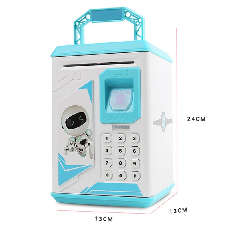 

Electronic Piggy Bank Atm Password Fingerprint Money Box Cash Coins With Music
