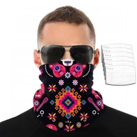 bandana neck gaiter headband cycling fishing mask scarf mexican sugar skulls and flowers multifunctional outdoor headwear