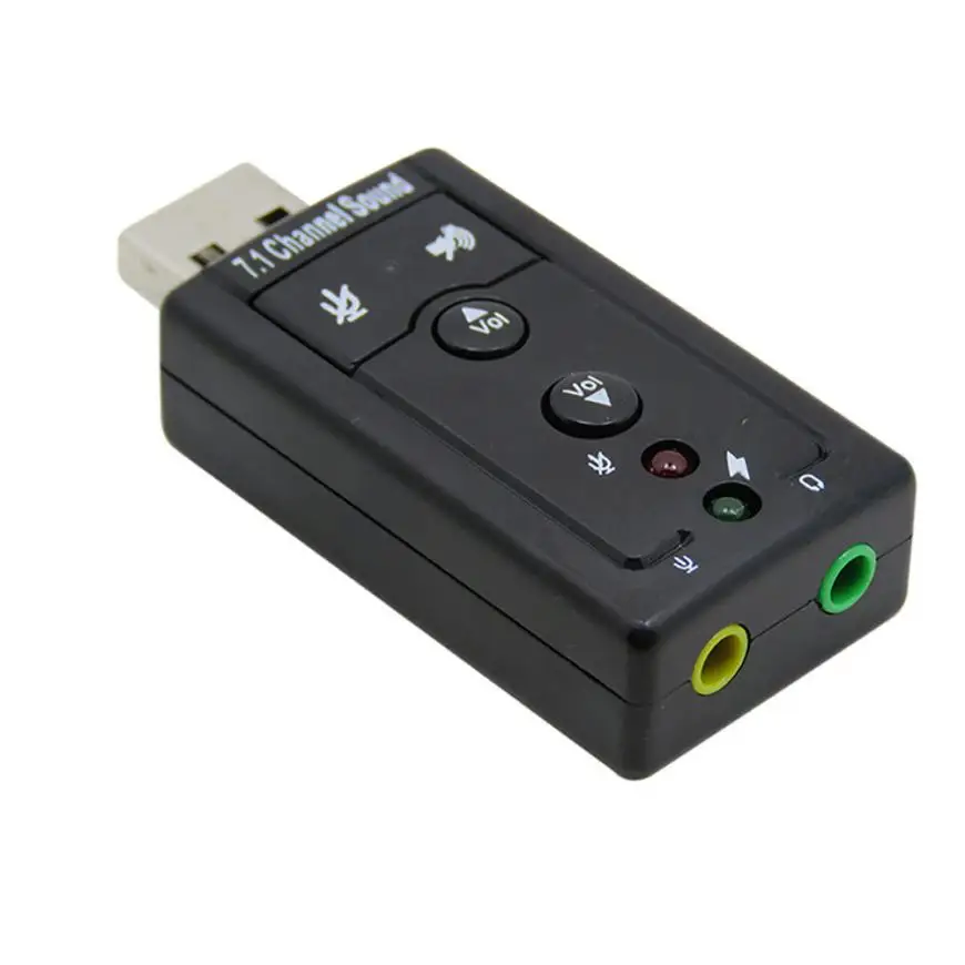 Портативный аудиоадаптер Usb 7 1 наружная 3D usb звуковая карта звуковой интерфейс
