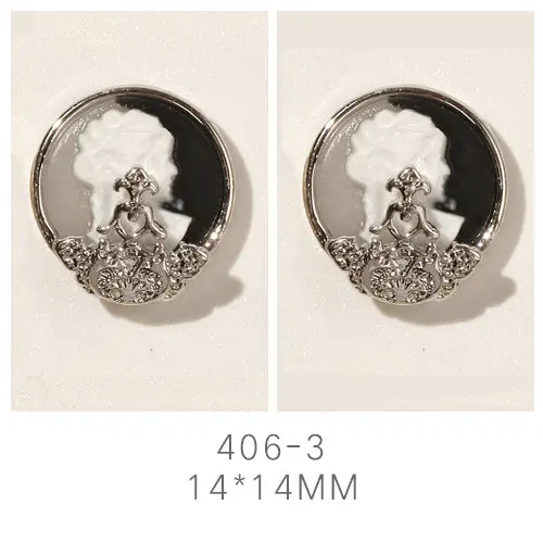 406-3 Последние 5 шт/партия металлические украшения для дизайна ногтей с роскошными цирконовые Стразы сплав для дизайна ногтей аксессуары из цирконов кулоны для ногтей - Цвет: 406-3