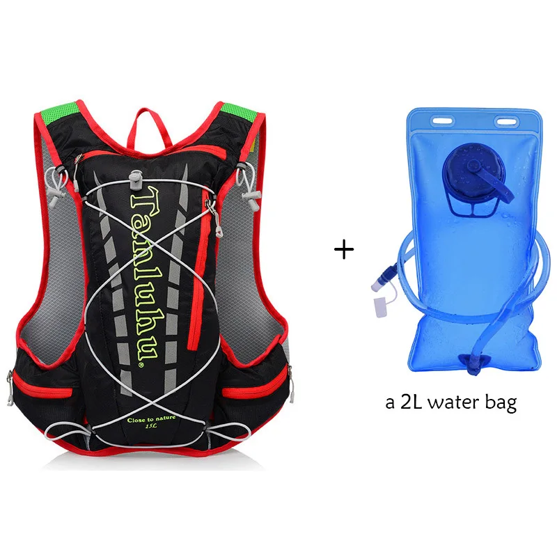 black 1 15L велосипедная Сумка для бега, мужская и женская сумка для воды, рюкзак, дышащий ультра-светильник, рюкзак для велоспорта, беговые марафоны - Цвет: black 1
