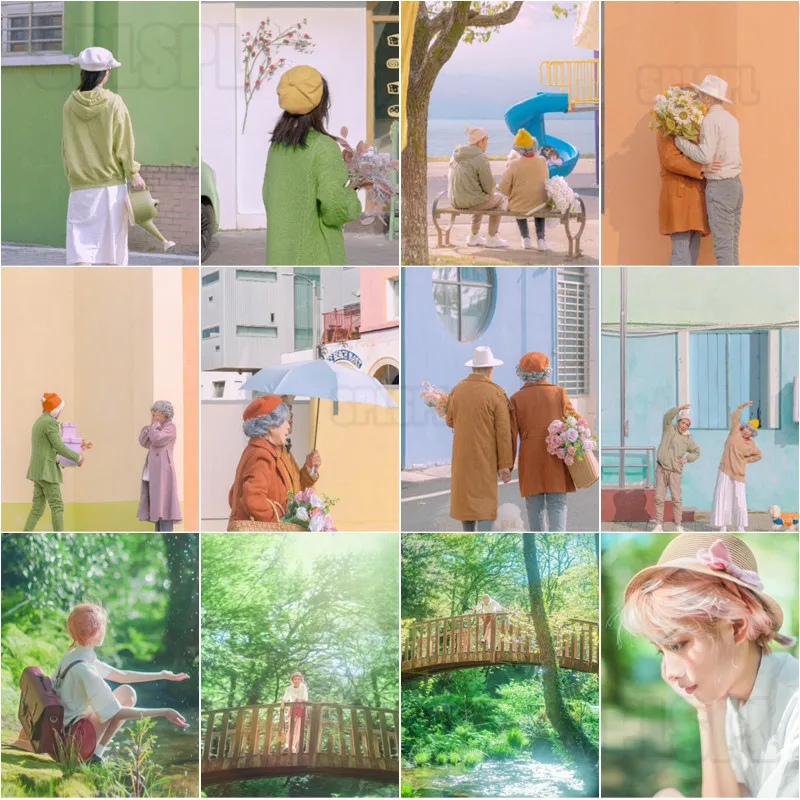 

Girl Character Diamond Painting Modern Character Art Photo Album Green Spring Breath Life Photo Bedroom Hall Porch Decor Picture