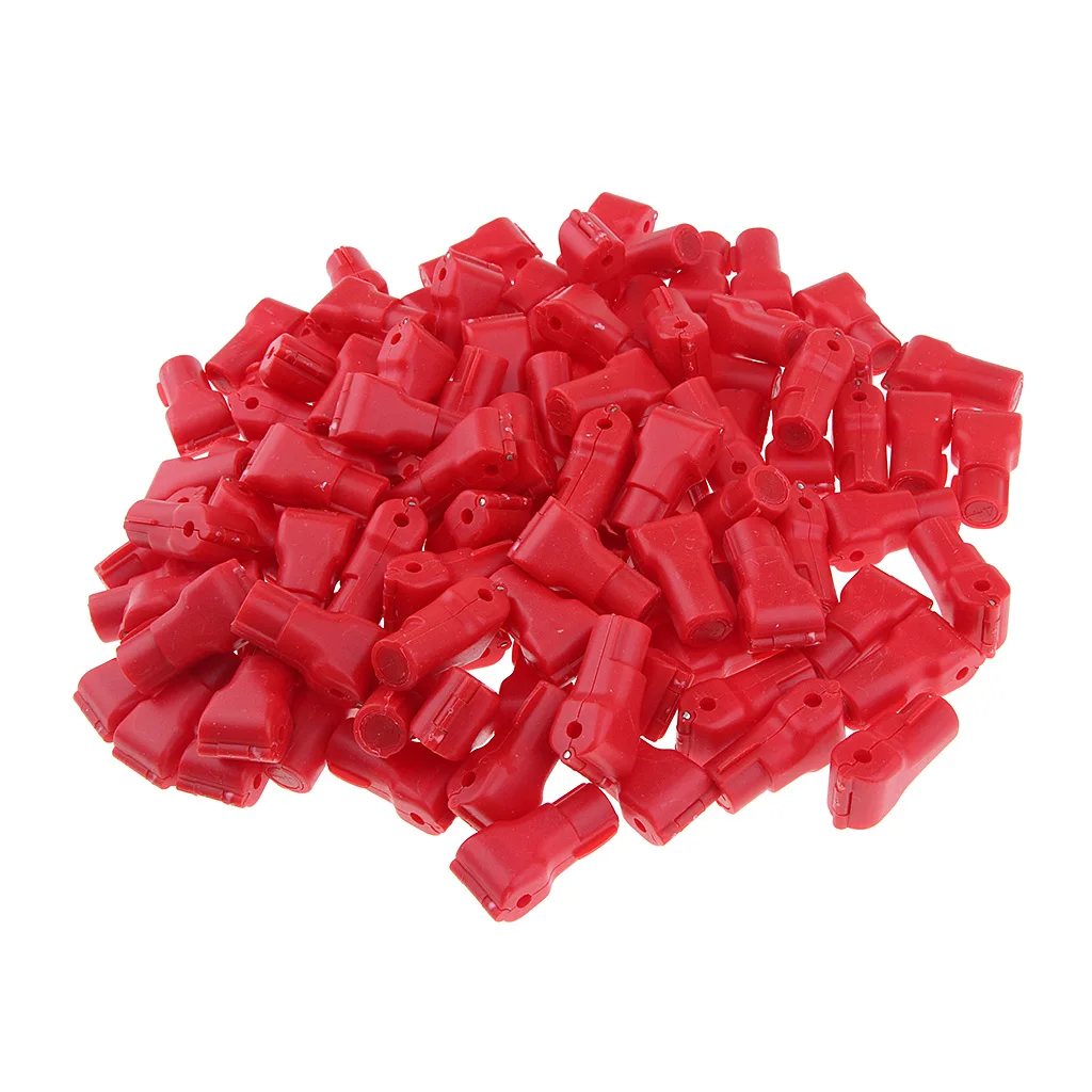 

100x Shop Anti-Lost Hanging Display Hook Stop Lock For Store Anti-Theft Red