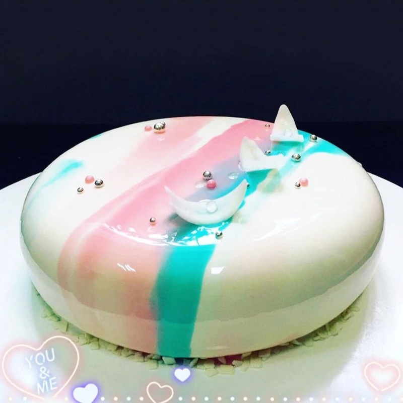 

Chocolate Dessert Baking Pan Cake Decorating Tools Oblate Shaped Silicone Mold Round Cake Mousse Mold for Baking Tray