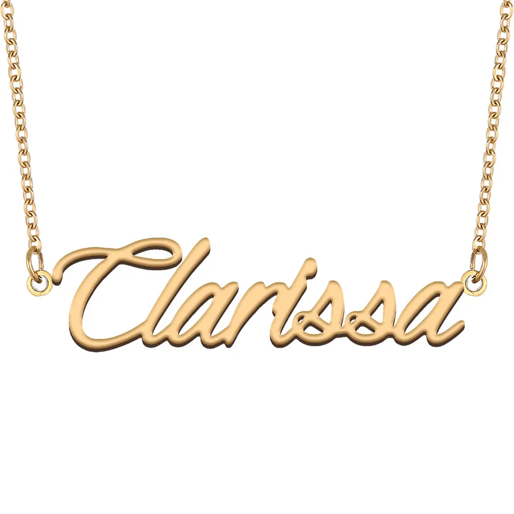Ожерелье с именем Clarissa для женщин ювелирные изделия из нержавеющей стали