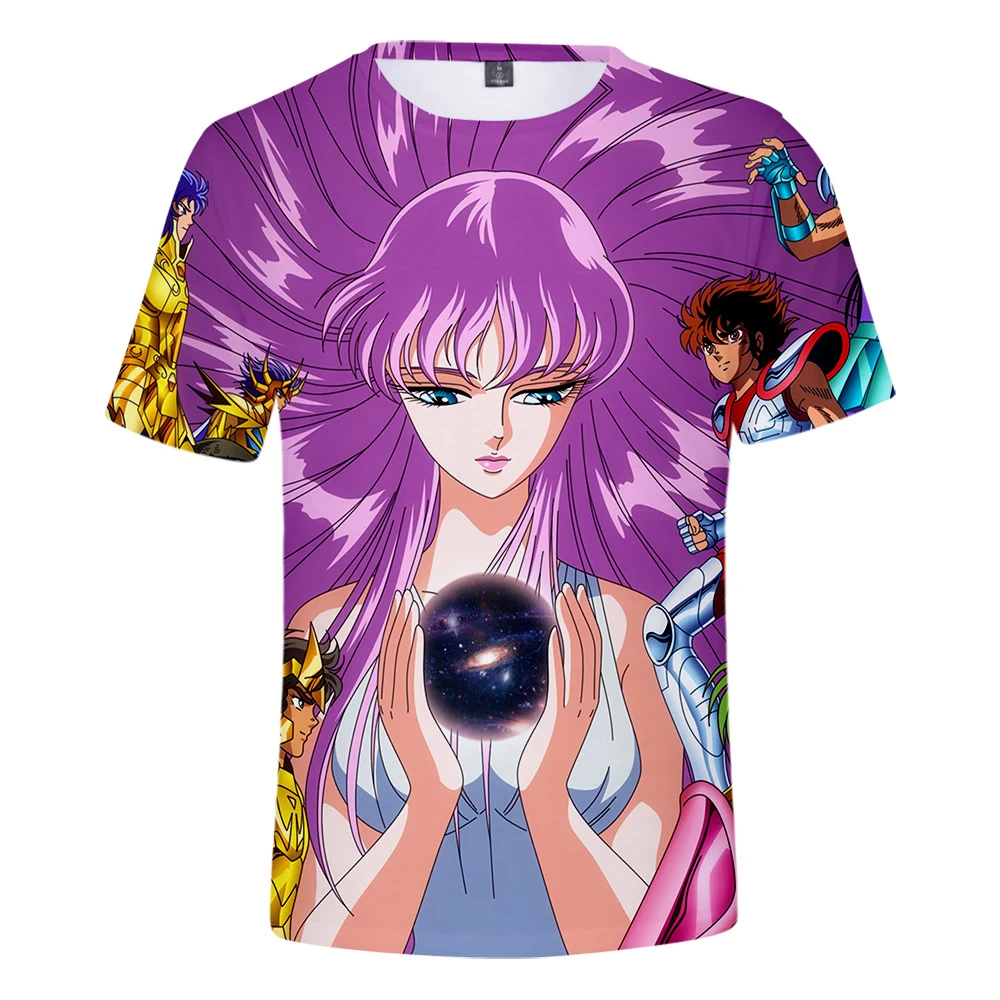 

2018 summer Fashion brand t-shirt Saint Seiya 3d Print Men tshirt Hip hop Tee shirts plus size female shirt