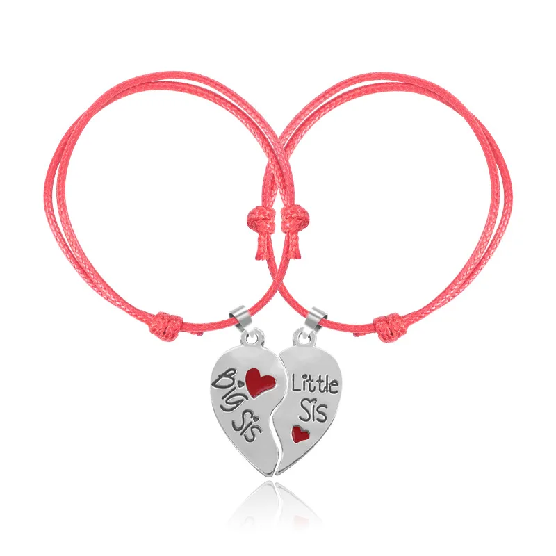 2 шт./компл. модные Парные браслеты для женщин и мужчин из нержавеющей стали двойные в форме сердца с двумя