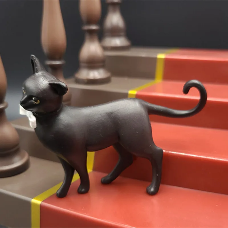 

1/6 Scale Cute Cartoon Black Cats Anime Figurine PVC Kawaii Cat Desktop Decor Fairy Garden Miniatures Garden Home Decor
