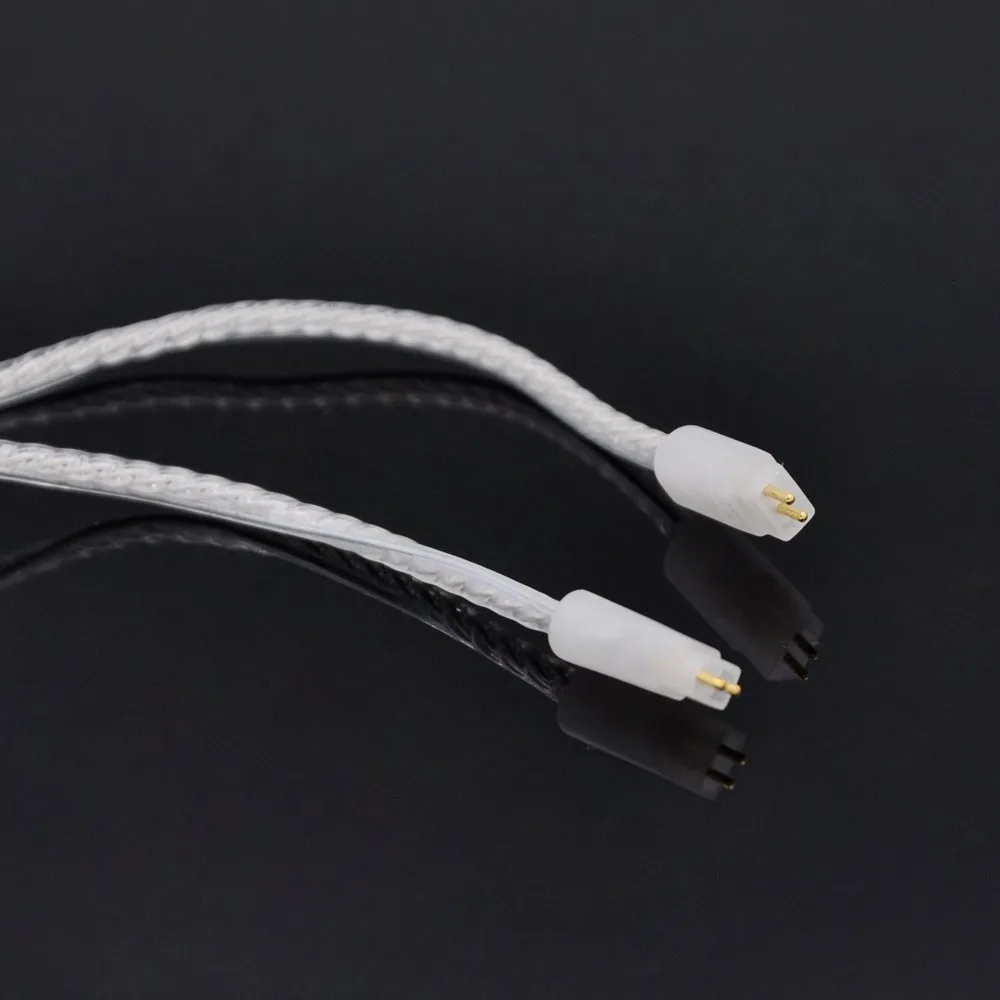 Плотным верхним ворсом KZ ZS3 ZS4 ZS5 ZS6 кабель 2pin 0,75 мм обновлен с серебряным покрытием кабель наушников обновления кабель для наушников Наушники KZ ZS4 ZSA ED16