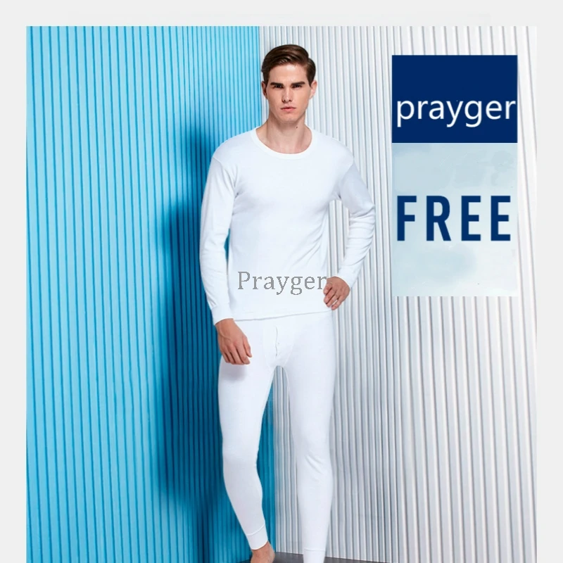 Мужское термобелье из хлопка комплекты термобелья кальсоны зимняя одежда теплый