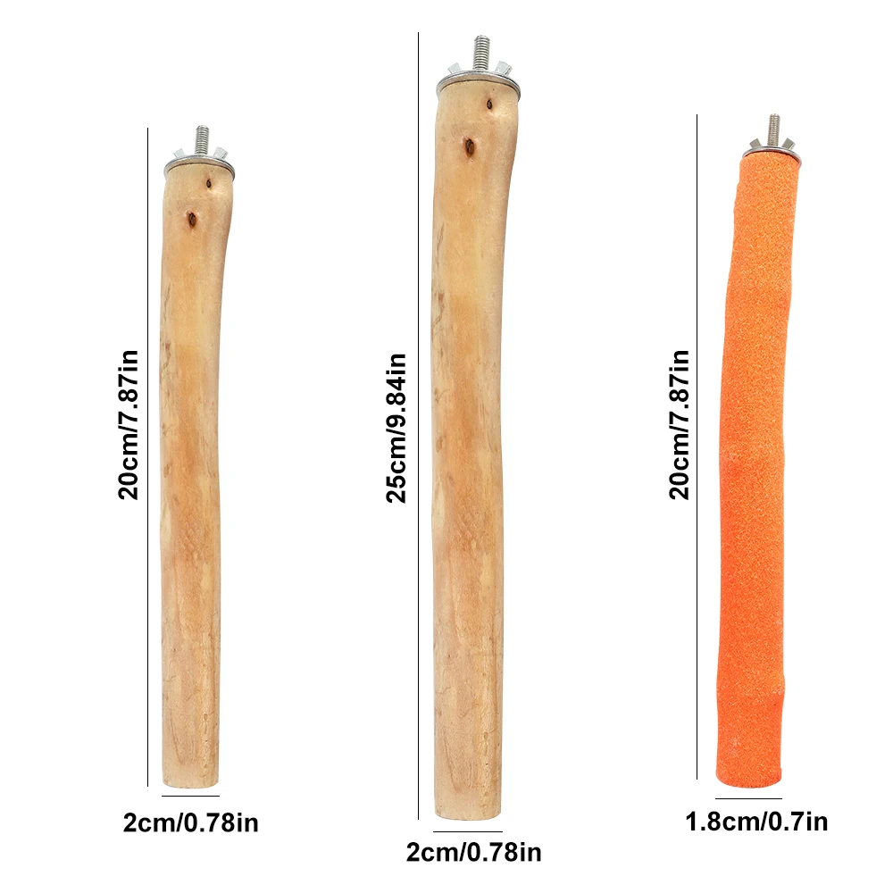 

Pet Bird Chew Toys Parrot Perches Stand Platform Cage Toy Parrot Grinding Claw Rod Parrot Teeth Molar Rod Bird Cage Products