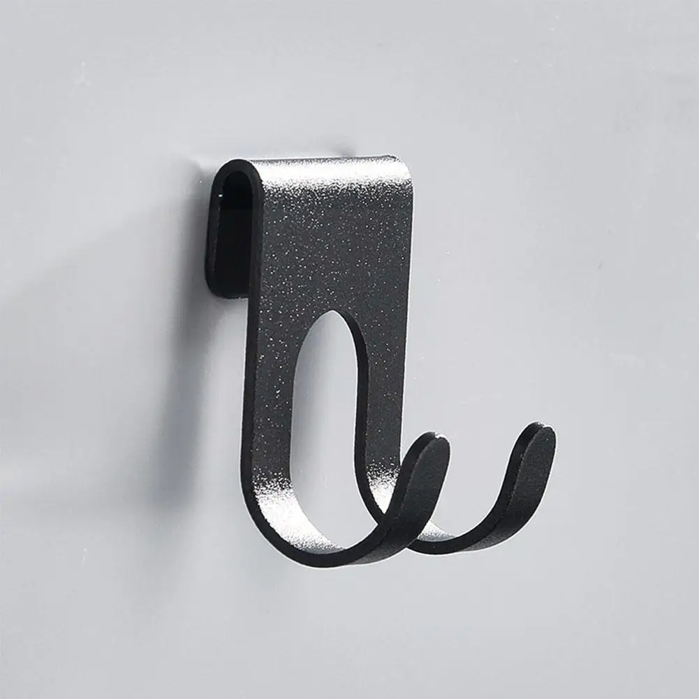

Aluminum Hook Shower Glass Door Hook Free Hole Towel Rack plug Rack Shaver Organizer Holder Hanger Hook Key 1pc G4B5