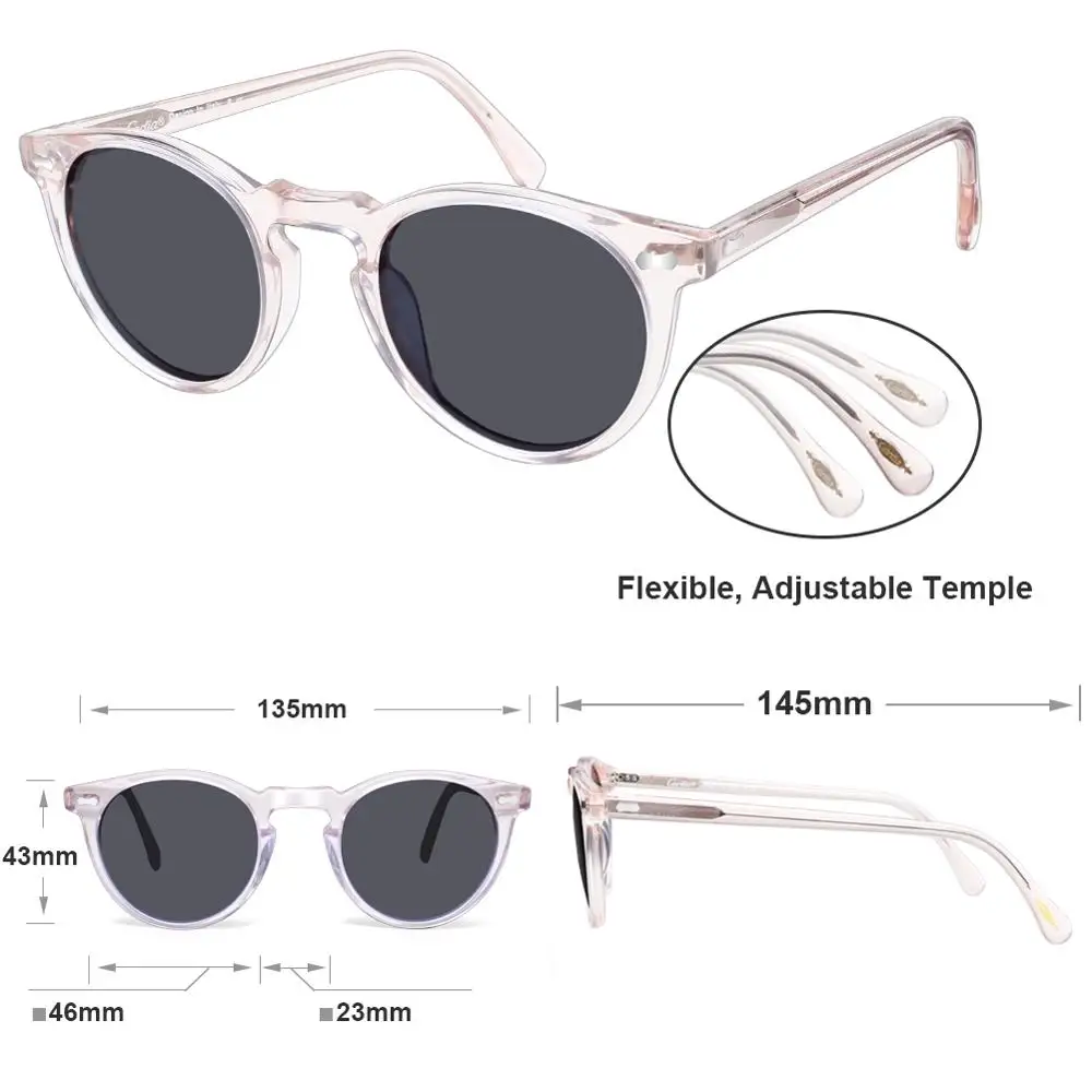 Carfia солнцезащитные очки поляризованные классические круглые ретро для Для