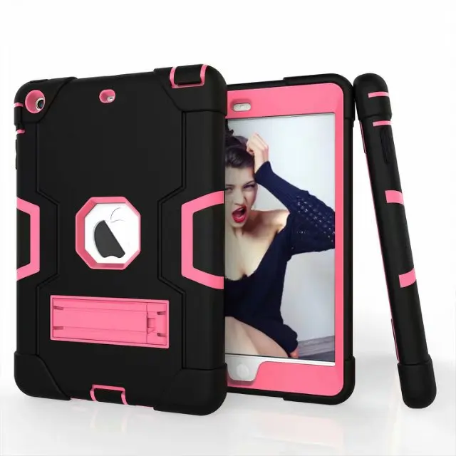 black rose IBuyiWin тяжелый противоударный силиконовый чехол для iPad Mini 2 3 7," планшет Funda Обложка copue Чехол+ пленка для экрана+ ручка - Цвет: black rose