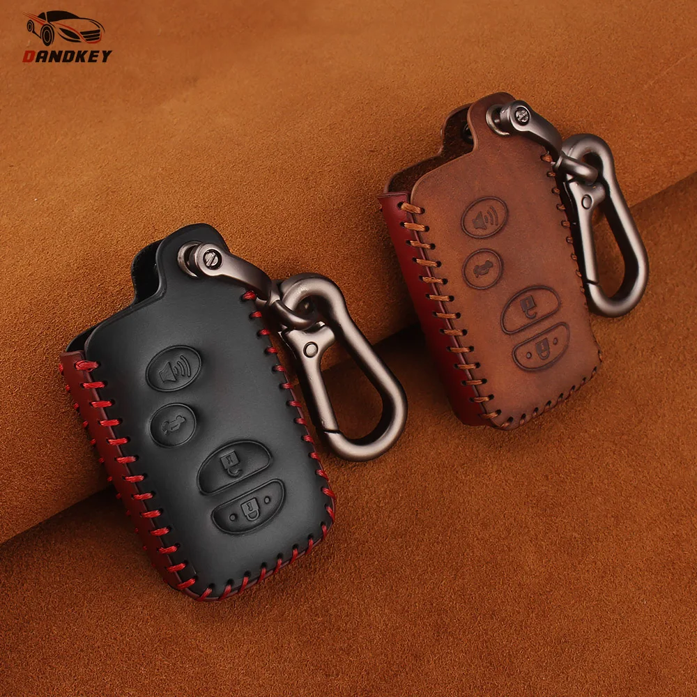 

Кожаный чехол Dandkey для ключей с 4 кнопками для Toyota Avalon Camry Corolla Highlander Venza Prius 2010 2011 2012 2013