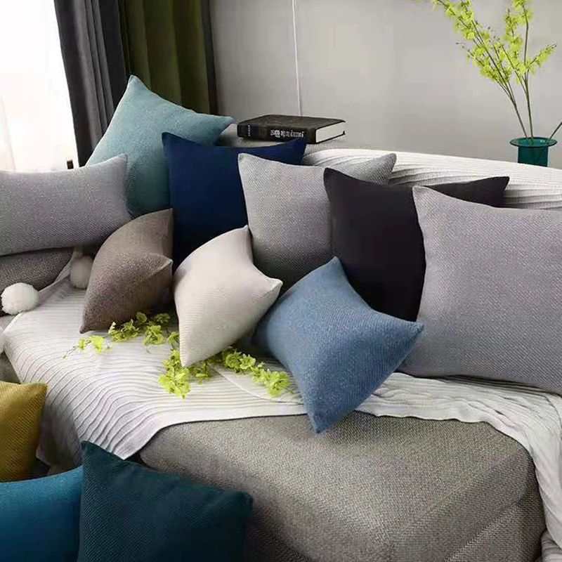 

Solid Sofa Cushion cover 30x50cm 40x40cm 45x45cm 50x50cm 60x60cm Home Deactivate Throw Pillow Cover for Chair Car