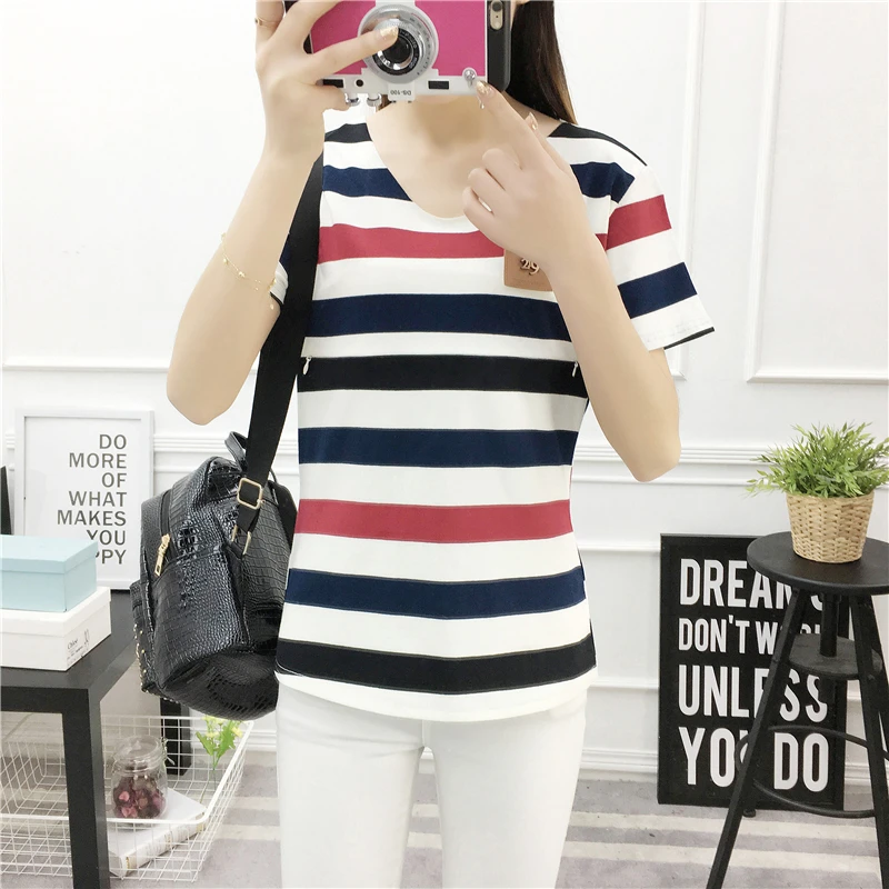 2021 летняя хлопковая футболка для кормления с круглым вырезом и коротким рукавом