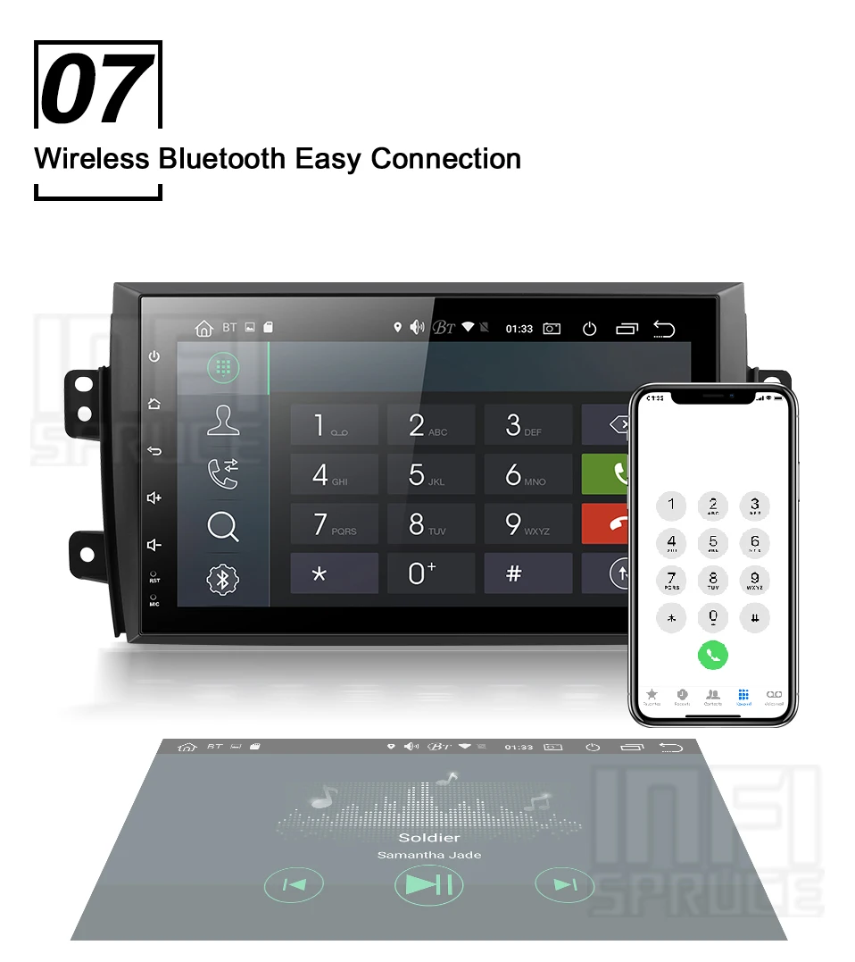 32G Android 9,0 автомобильный dvd для Suzuki SX4 2007-2013 с 2GB ram gps 3g-4G wifi gps навигация Радио Видео Аудио плеер стерео