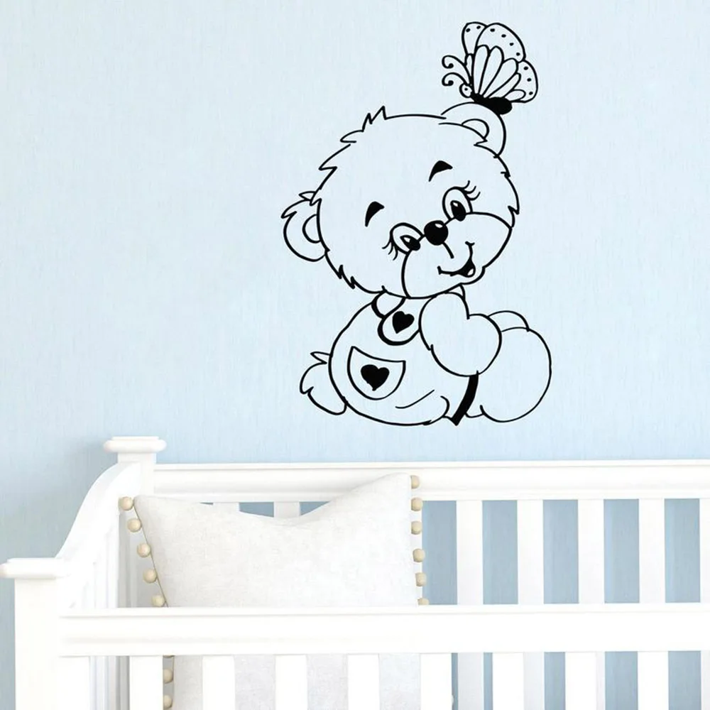 Милая Настенная Наклейка в виде бабочки Виниловый фон для детской комнаты