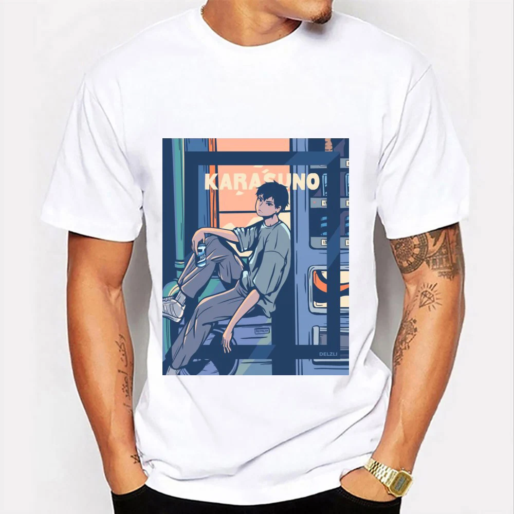 

Kageyama Tobio Haikyuu футболка Fukuronaki школьная футболка летние футболки мужские футболки оверсайз с коротким рукавом футболки с круглым вырезом топы