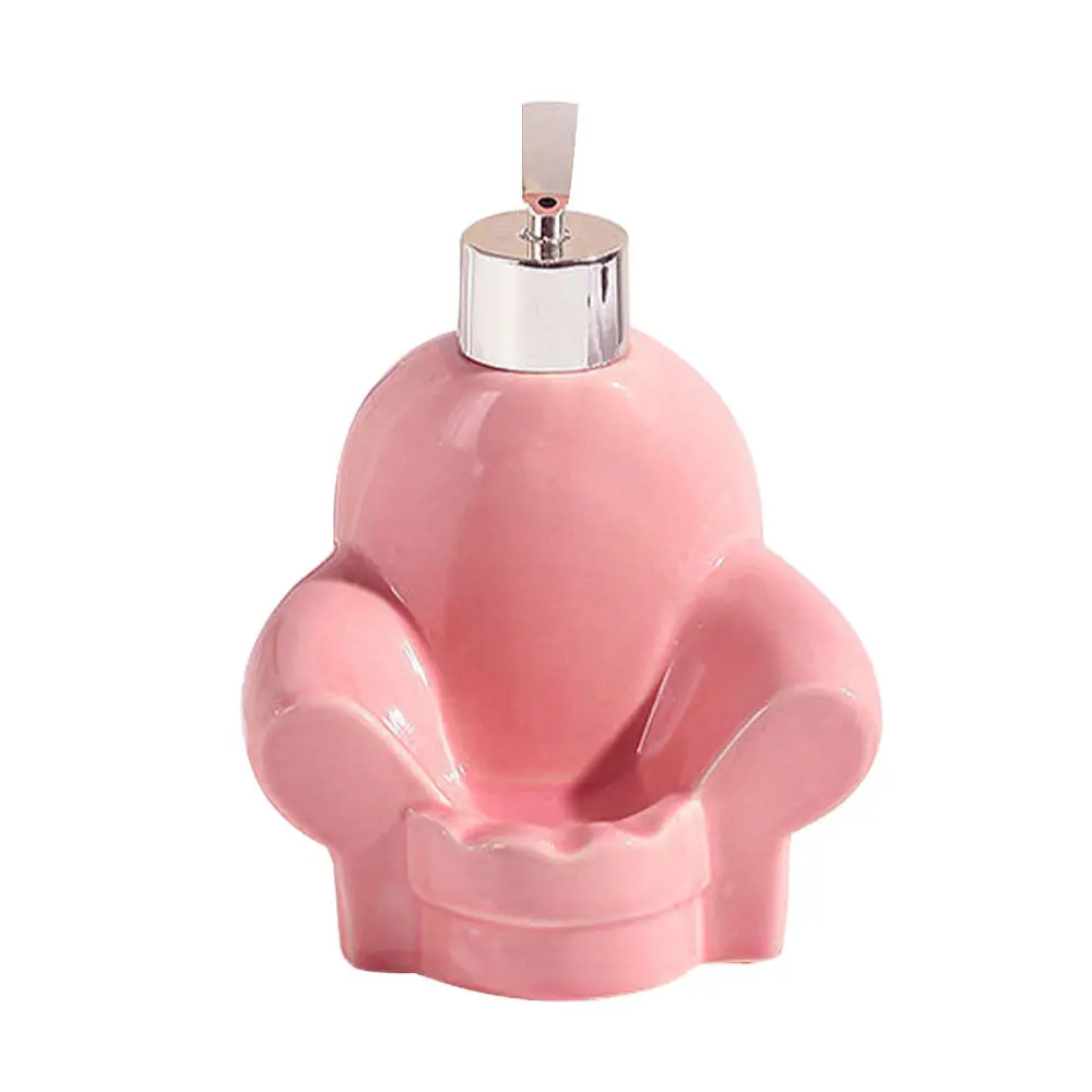 

1PC Stylish Ceramic Shampoo Bottle Lovely Press Sub Bottle Nordic Style Bottle
